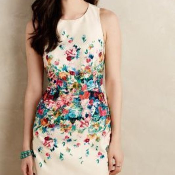 Maeve Dresses & Skirts - Anthropologie Maeve Floral Tea Sheath Size 6